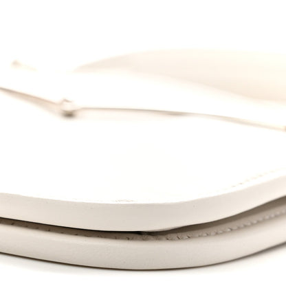 Calfskin Horsebit Slim Shoulder Bag White