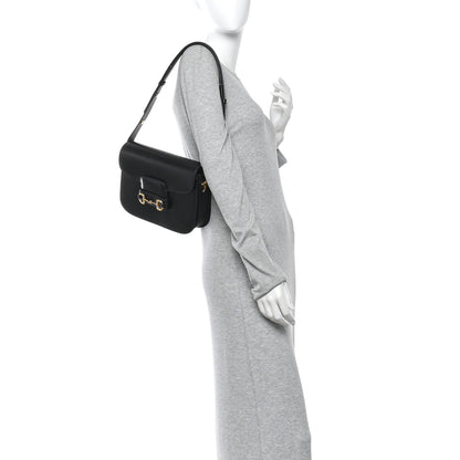 Azalea Calfskin Horsebit 1955 Shoulder Bag Black