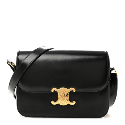 Shiny Calfskin Medium Triomphe Black