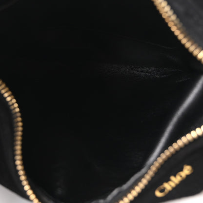 Suede Mini Bracelet Hobo Bag Black
