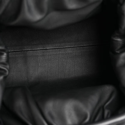 Smooth Butter Calf The Pouch Oversized Clutch Black