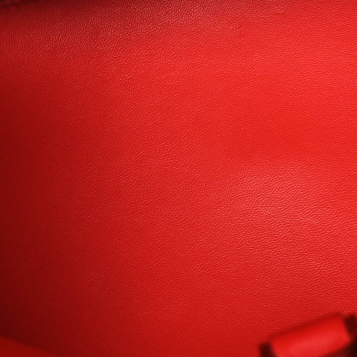 Natural Grain Calfskin Medium Hug Bag Flame Red