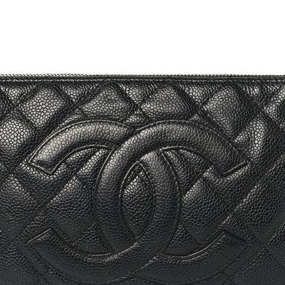 Caviar Quilted CC Shoulder Bag Black