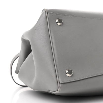 Smooth Calfskin Small Hampton Carry All Bag Grey