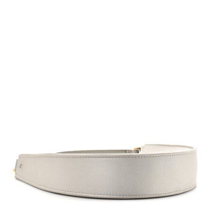 Satin Mini Crystal Vlogo Hobo Bag Silver