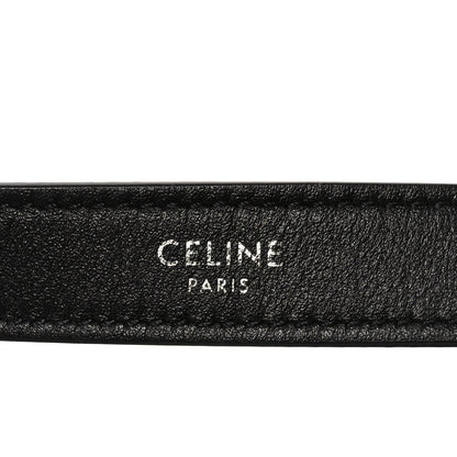 Calfskin Ava Logo Shoulder Bag Black