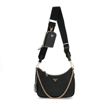 Saffiano Lux Re-Edition 2005 Shoulder Bag Black