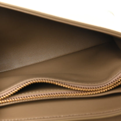 Supple Calfskin Medium Victoire Bag Brown Sepia