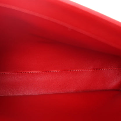 Grained Calfskin Classique 16 Top Handle Bag Red
