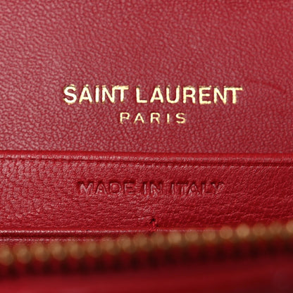 Patent Calfskin Matelasse Vicky Chain Wallet Rouge Eros