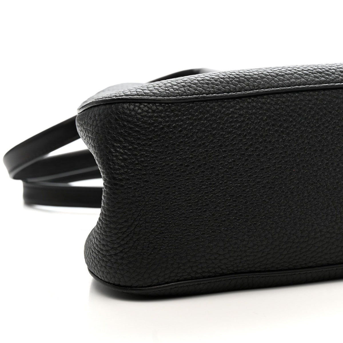Grained Calfskin Alger Shoulder Bag Black