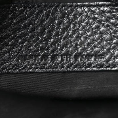 Pebbled Lambskin Rocco Black Pale Gold Hardware