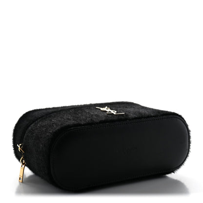 Pony Hair Mini Gaby Vanity Case Black