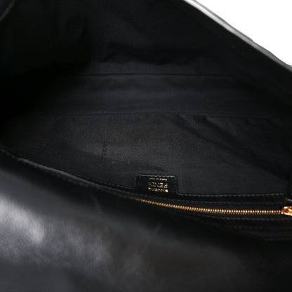 Nappa FF 1974 Embossed Large Baguette Black