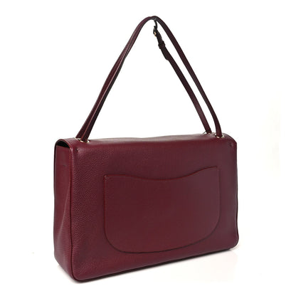Grained Calfskin Souplissimo Maxi Flap Burgundy