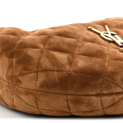 Suede Quilted Icarino Bag Cognac