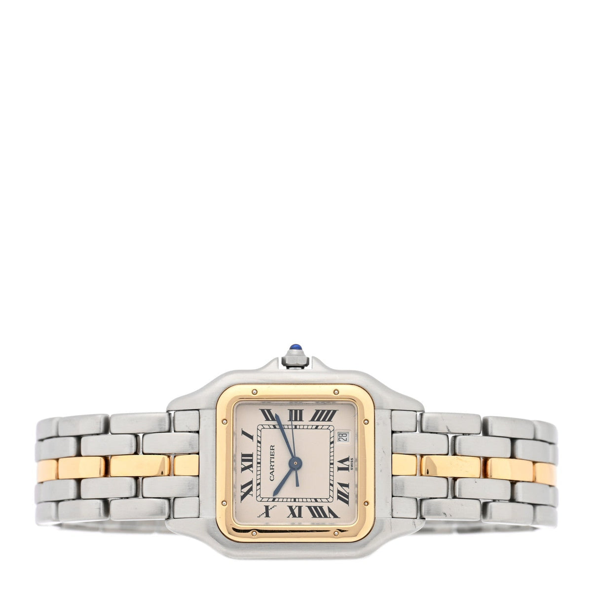 Stainless Steel 18K Yellow Gold 27mm Panthere Quartz Watch
