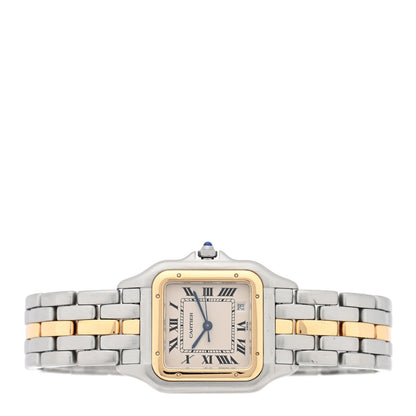 Stainless Steel 18K Yellow Gold 27mm Panthere Quartz Watch