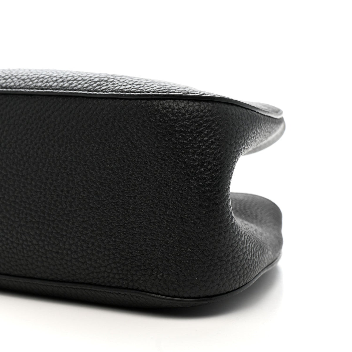 Grained Calfskin Alger Shoulder Bag Black