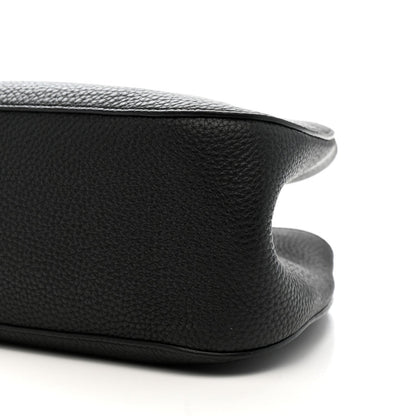 Grained Calfskin Alger Shoulder Bag Black