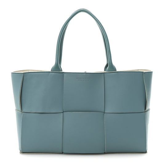 Nappa Maxi Intrecciato Medium Arco Tote Linoleum