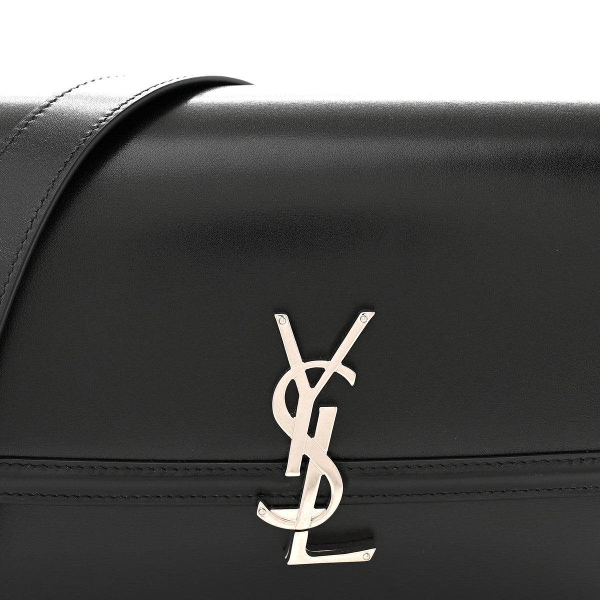 Box Calfskin Monogram Medium Solferino Satchel Black