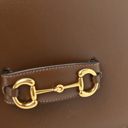 Azalea Calfskin Horsebit 1955 Shoulder Bag Brown Sugar