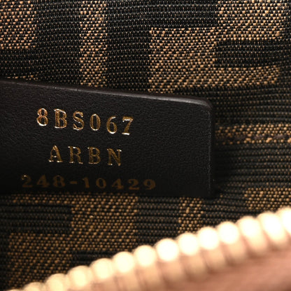 Vitello Grace Jacquard FF Mini By The Way Top Handle Boston Bag  Gianduia Panna