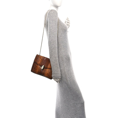 Karung Serpenti Forever Medium Shoulder Bag Brown