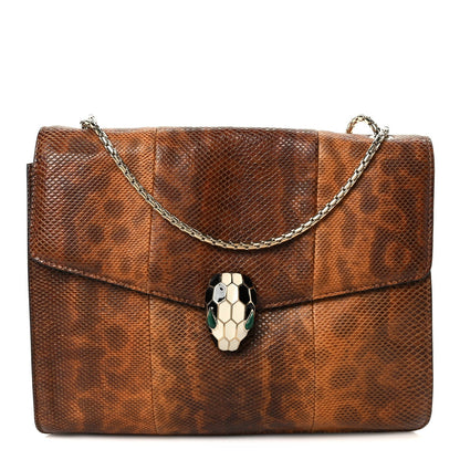 Karung Serpenti Forever Medium Shoulder Bag Brown