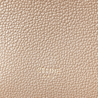 Soft Grained Calfskin Small Sangle Bucket Bag Taupe