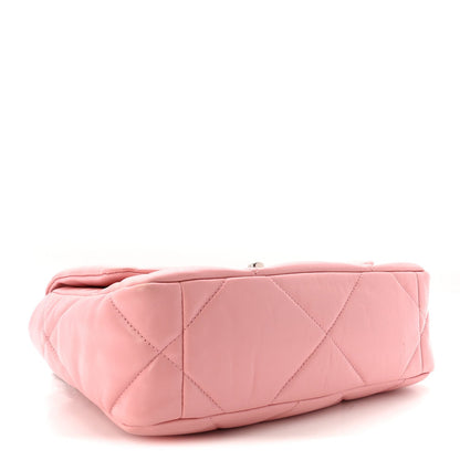 Lambskin Quilted Medium Chanel 19 Flap Light Pink