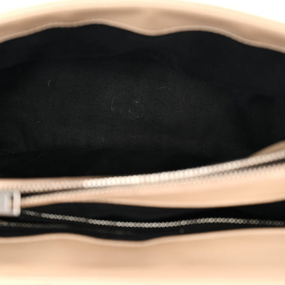 Calfskin Y Quilted Monogram Medium Loulou Chain Satchel Nude Powder
