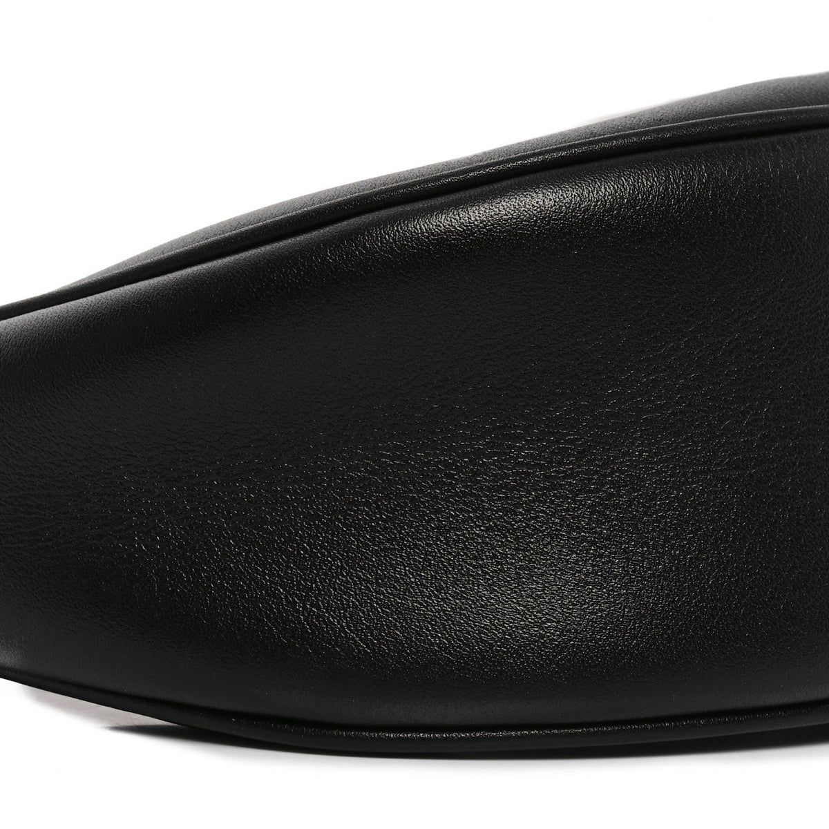Calfskin Ava Logo Shoulder Bag Black