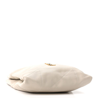 Lambskin Matelasse Monogram Large Jamie 4.3 Pochon Crema Soft