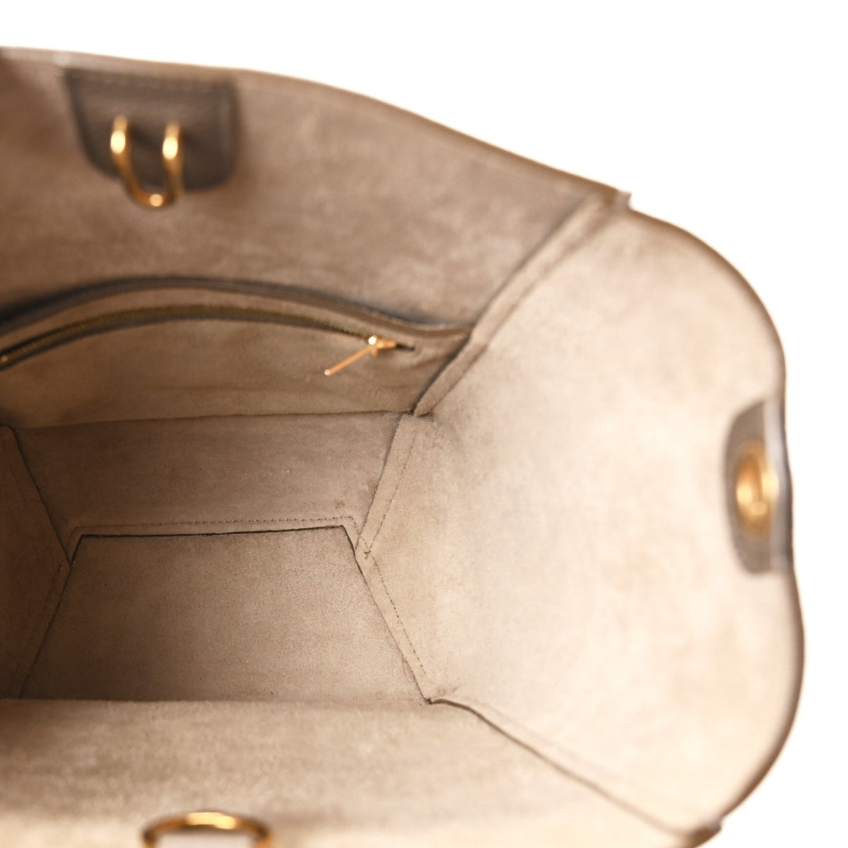 Soft Grained Calfskin Small Sangle Bucket Bag Taupe