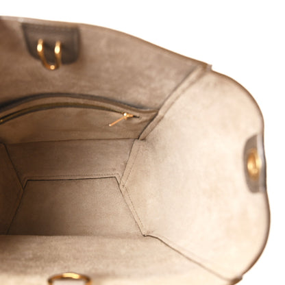 Soft Grained Calfskin Small Sangle Bucket Bag Taupe
