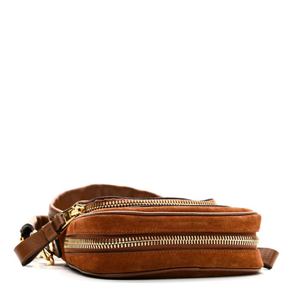 Suede Calfskin Mini Jennifer Crossbody Caramel