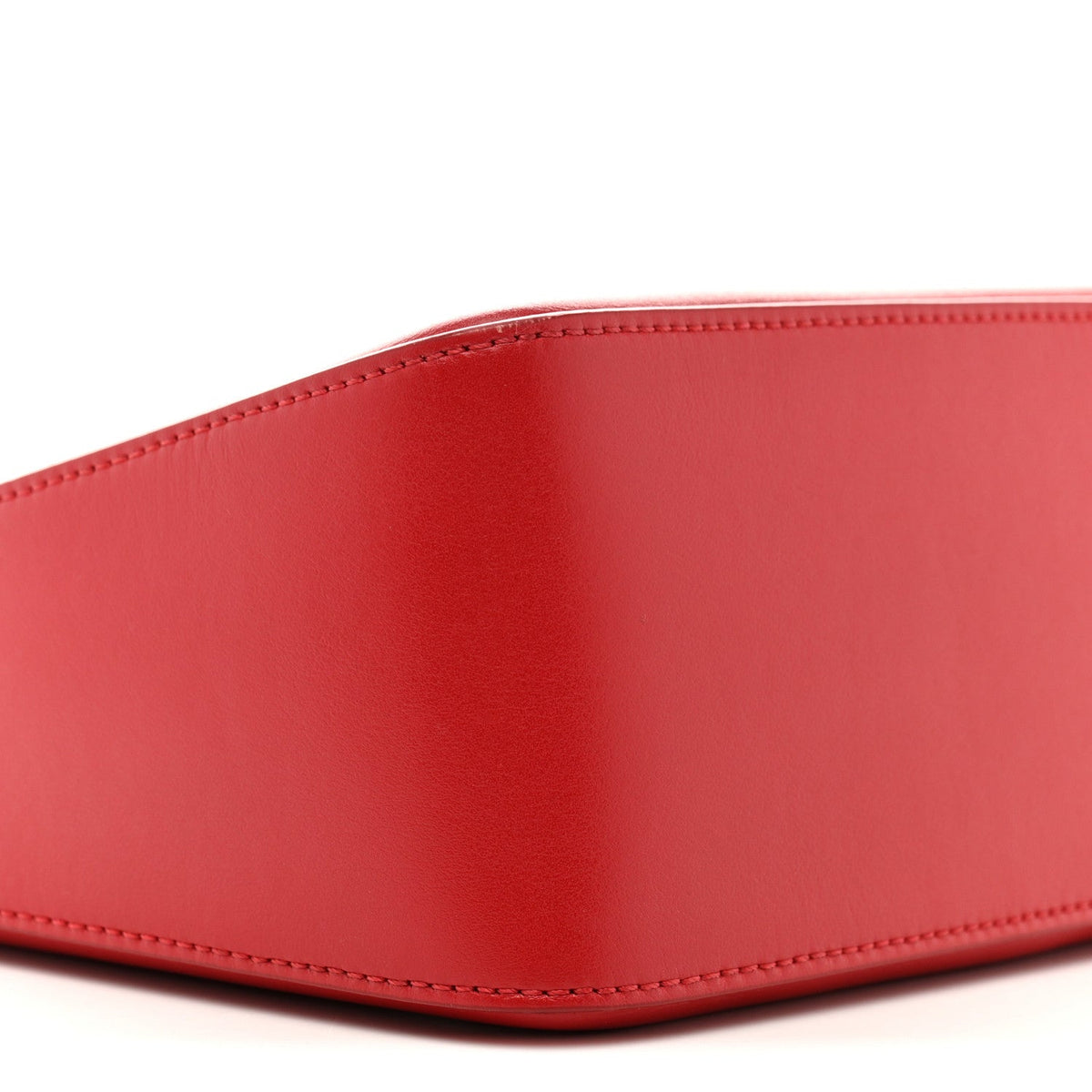 Smooth Calfskin Small Moon Cut Out Shoulder Bag Dark Red