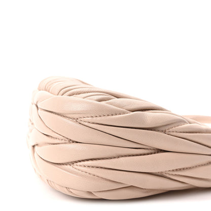 Nappa Matelasse Mini Wander Hobo Cipria
