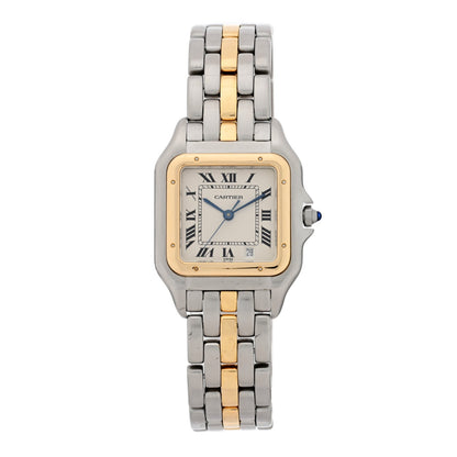 Stainless Steel 18K Yellow Gold 27mm Panthere Quartz Watch