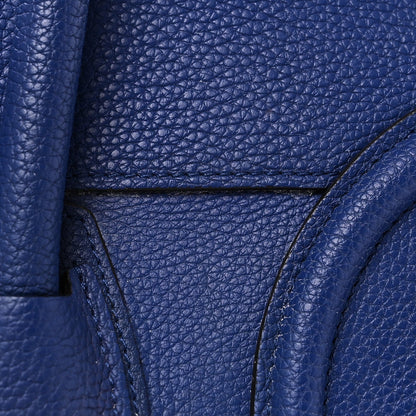 Drummed Calfskin Mini Luggage Indigo
