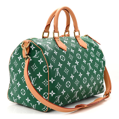 Calfskin Monogram Speedy P9 Bandouliere 40 Green
