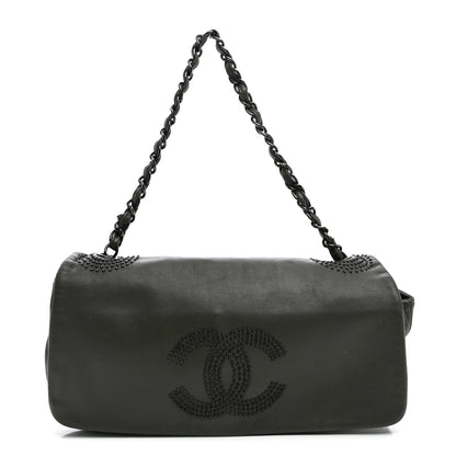 Lambskin Studded CC East West Flap Grey