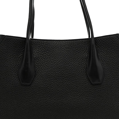 Grained Calfskin Alger Shoulder Bag Black