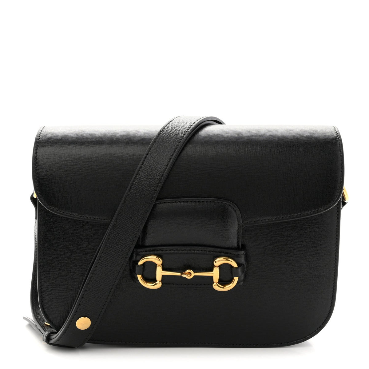 Azalea Calfskin Horsebit 1955 Shoulder Bag Black