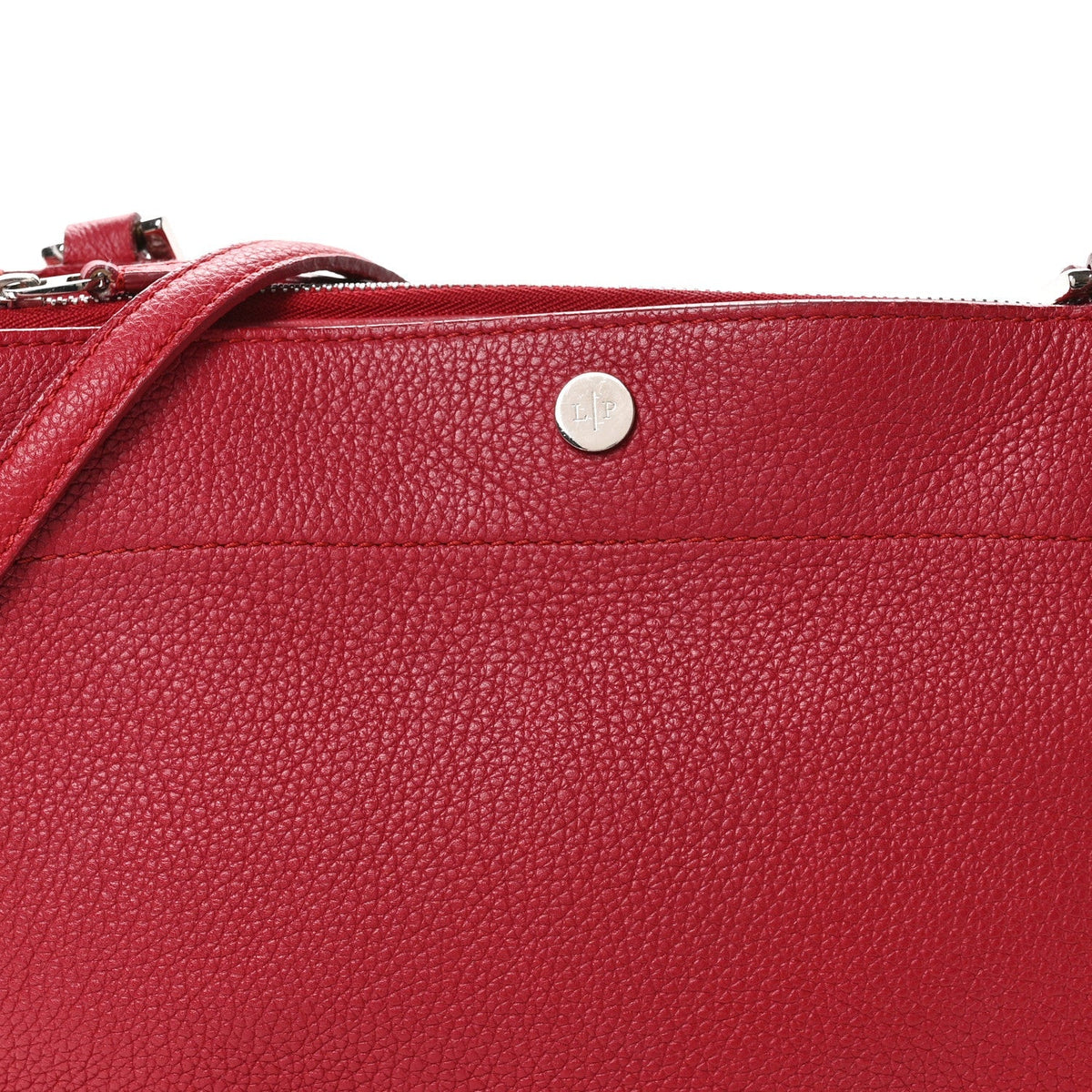 Grained Calfskin Milky Way Shoulder Bag Red