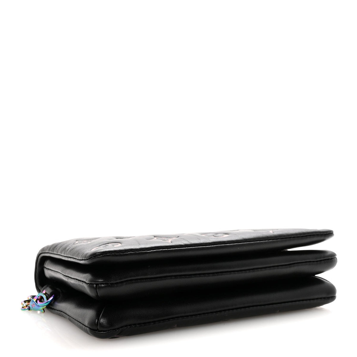 Lambskin Embossed Monogram Scarabeo Pochette Coussin Black