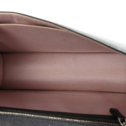 Grained Calfskin Medium Diorama Flap Bag Black