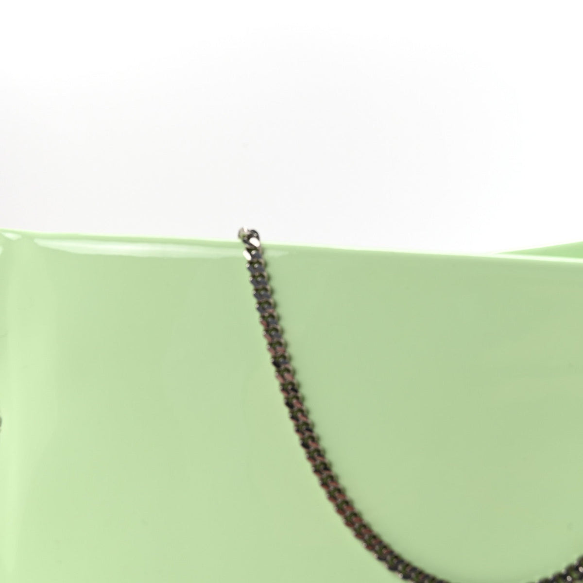 Patent Psychic Loubitwist Clutch Studio Green